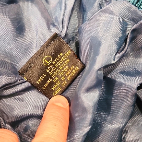 Vintage 90's Elastic Waist Windbreaker Nylon Court Athletic Pants - Picture 3 of 5